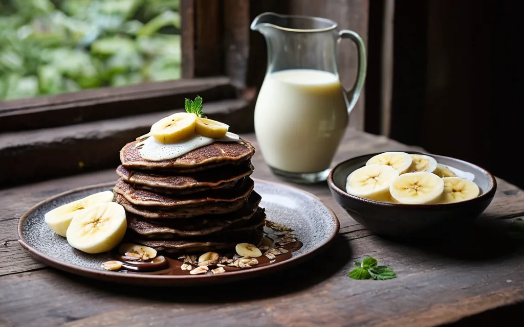 Pancakes chocolat-banane