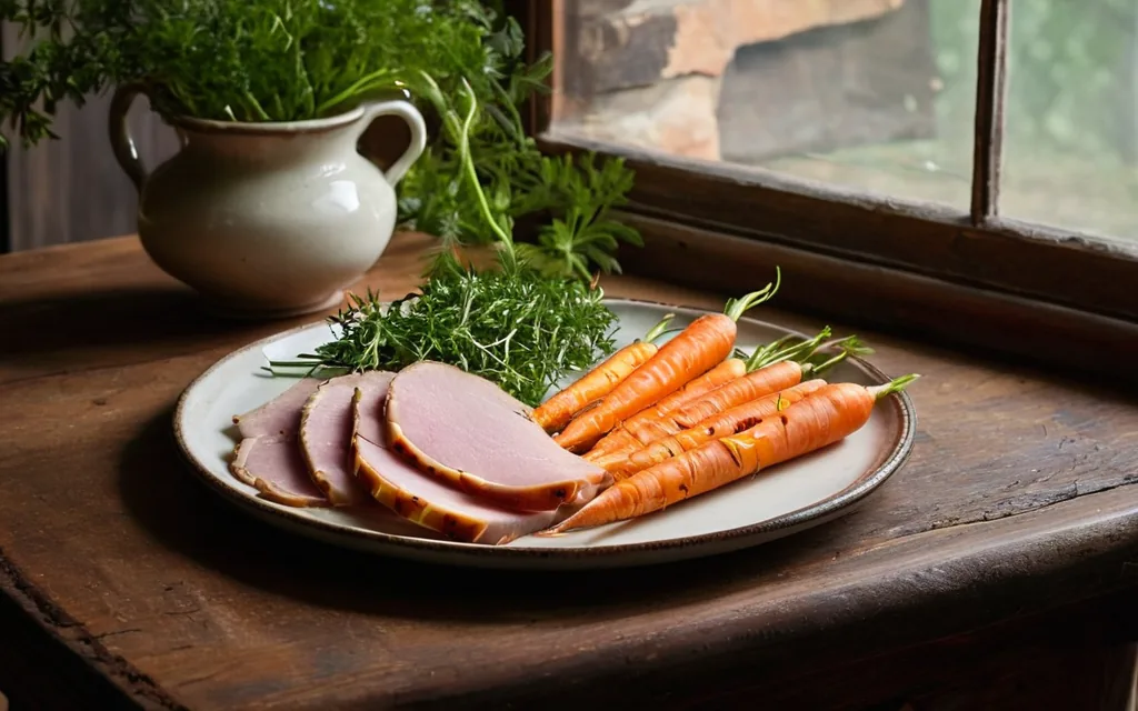 Bâtonnets de jambon, carotte et comté