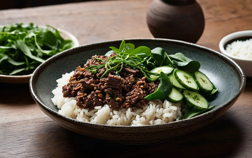 Bol de bœuf façon bibimbap