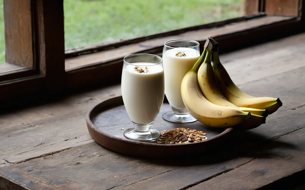 Shaker yaourt, banane et avoine