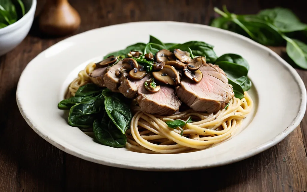 Filet mignon façon piccata, pâtes complètes