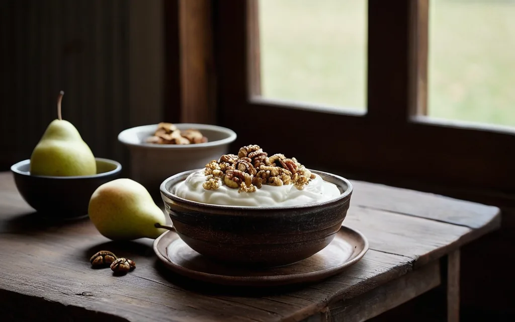 Bol skyr, poire et noix