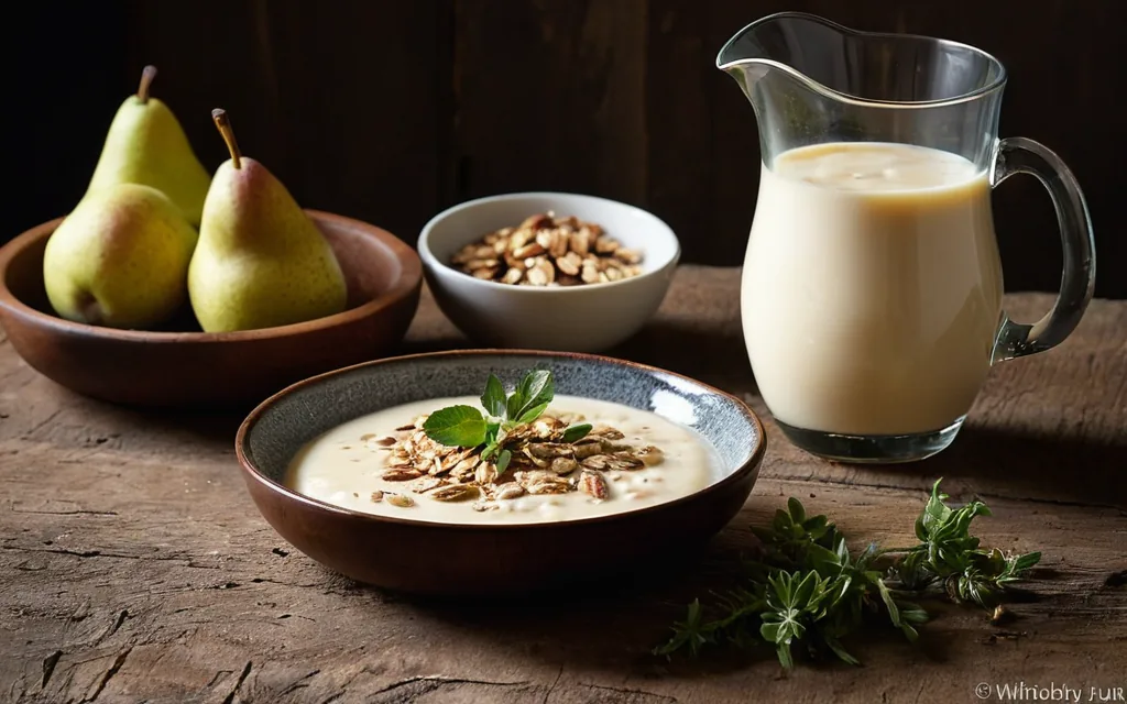 Smoothie whey, poire et avoine